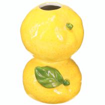 Artikel Blumenvase Zitrone Deko Keramik mediterran gelb H13cm