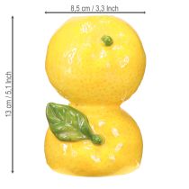 Artikel Blumenvase Zitrone Deko Keramik mediterran gelb H13cm