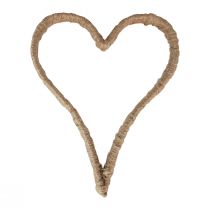 Boho Style, Herz Metallring Dekoring Juteband 20cm 4St