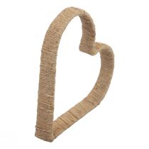 Boho Style, Herz Metallring Dekoring Juteband 30cm