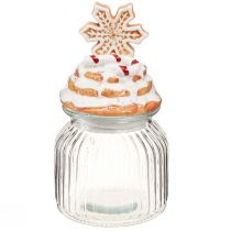 Artikel Bonboniere Glas Weihnachten Keksglas  Schneeflocke H20cm
