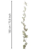 Artikel Künstliche Bonsai-Girlande, 180 cm, grün-weiß, Kunststoff, fein beschneit