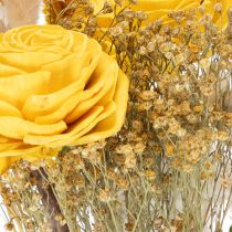 Artikel Trockenblumenstrauß aus Sola-Holz mit Rosen 75 cm Dekoration Innenbereich