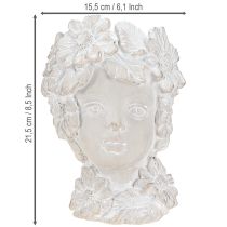 Artikel Büste aus Steinguss Frau Blumenvase Deko Übertopf Antik H21,5cm