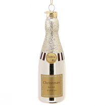 Artikel Champagnerflasche zum Hängen Hellgold 10St          Champagnerglas 12cm gold 5ST