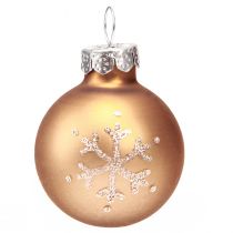 Artikel Mini Christbaumkugeln Pearl 9er-Set in Weiß-Gold Ø3cm für edle Xmas-Dekoration