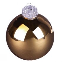 Artikel Gold-Braun Glaskugeln Mix 24er Set Ø5cm - Weihnachtsbaumkugeln festlich schimmernd