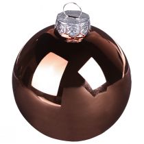 Artikel Glaskugeln Set Silber & Apricot Ø5cm 24 Stück – Elegante Weihnachtsbaumkugeln