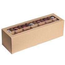 Artikel Glaskugeln Set Silber & Apricot Ø5cm 24 Stück – Elegante Weihnachtsbaumkugeln