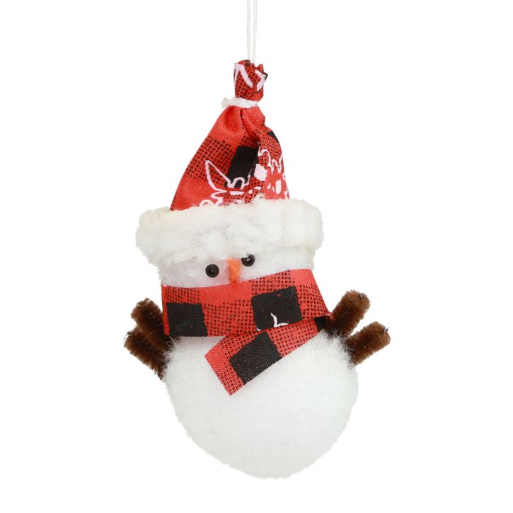 Artikel Christbaumschmuck Schneemann mit Mütze H9cm 4St