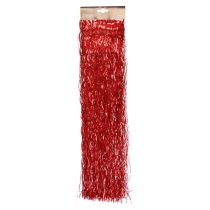 Artikel Christbaumschmuck Weihnachten, gewelltes Lametta Rot schimmernd 50cm