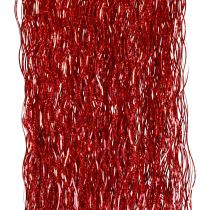 Artikel Christbaumschmuck Weihnachten, gewelltes Lametta Rot schimmernd 50cm