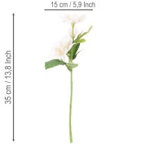 Artikel Kunstblumen-Bund Christrose Kunststoff 35cm Weiß-Rosa Indoor 6 Stück