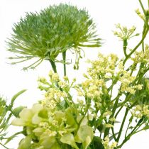 Seidenblumen, Künstlicher Blumenstrauß, Blumendeko mit Disteln 40cm