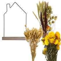 Artikel DIY Box Blumenleiste mit Trockenblumen Haus 34,5×24,5cm
