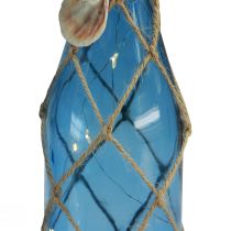Artikel Glasflasche maritim Blaue Flaschen mit LED H28cm 2St