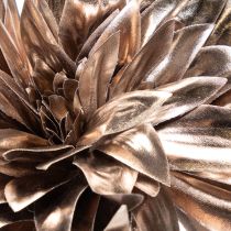 Artikel Kunstblume Dahlie 75cm langstielig mit zwei Blüten Metallic Champagner Kunststoff
