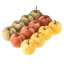 Artikel Deko Äpfel Stoff Samt Braun Gelb Herbstdeko Tischdeko 12 St.