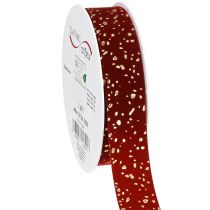 Artikel Deko Band Dunkelrot Goldene Sprenkel 15mm 20m Seidenband Festlich Geschenk Floristik21
