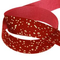 Artikel Deko Band Dunkelrot Goldene Sprenkel 15mm 20m Seidenband Festlich Geschenk Floristik21