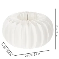 Artikel Wabenpapier Kürbis Rund Weiß 24 cm mit Vertiefung 4 Stück