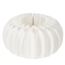 Artikel Papier-Dekokugel Kürbisform Weiß 34cm 2er-Set