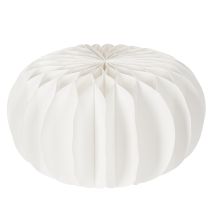 Artikel Papier-Dekokugel Kürbisform Weiß 34cm 2er-Set