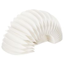 Artikel Papier-Dekokugel Kürbisform Weiß 34cm 2er-Set