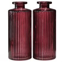 Artikel Mini-Vasen Set Glas Retro Berry H13cm – Charmante Tischdeko & Fensterbank-Schmuck, 6er-Pack