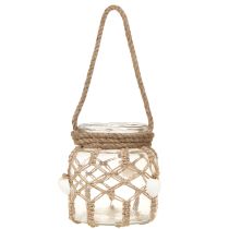 Artikel Deko Glas Makramee Muscheln Tischdeko Hängedeko Ø14cm Maritime Dekoration