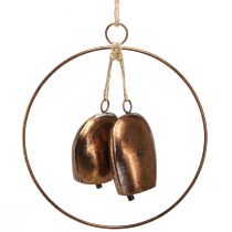 Artikel Bronze-farbene Weihnachtsglocken im Ring, festliche Hängedeko Ø29cm
