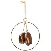 Artikel Traditionelle Weihnachtsglocken im Bronze-Look Hängedekoration Türglocken Ring Ø29cm
