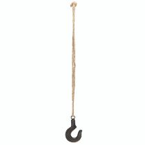 Artikel Deko Haken Metall Schwarz Jutekordel 54cm für Floristen