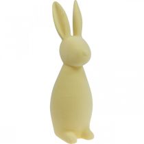 Deko Hase Deko-Osterhase Beflockt Gelb H47cm