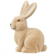 Artikel Deko Hase Sitzend Osterhase Braun Beflockt 22cm – 2. Wahl – Natürliche Frühlingsdeko