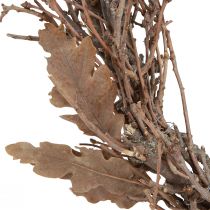 Artikel Deko Herz aus Zweigen mit Eichenlaub, Wanddeko Naturlook, Herbst- & Winterdeko Ø28cm