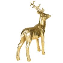 Artikel Deko Hirsch stehend Rentier Figur Gold 10,5×4,5×16cm 2 St - Elegante Weihnachtsdeko