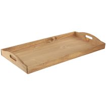 Artikel Deko Holz Tablett länglich FSC nachhaltig Natur 58x28x6 cm