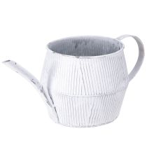 Artikel Deko Kanne Metall Weiß Vintage 28cm Retro Deko Accessoire