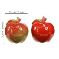 Artikel Deko Keramik Äpfel Herbst Tischdeko Rot Grün Set 4 Stück