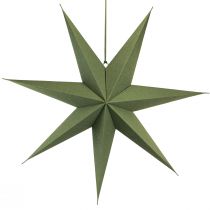Artikel Deko Lampe Papier Stern Hängend Jute Grün 75x20cm Weihnachtsdeko
