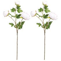 Artikel Deko Pfingstrosen Rosa 3 Blüten Langstielig 80cm 2St - Kunstblumen Hochzeit Deko