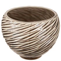 Artikel Deko Schale Blumentopf Keramik Beige Braun Ø15cm für Floristen