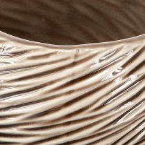 Artikel Deko Schale Blumentopf Keramik Beige Braun Ø15cm für Floristen