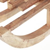 Artikel Dekoschlitten aus Mangoholz, Naturholz Tischdeko, Winterliche Atmosphäre, Handgefertigt 60x23x15cm