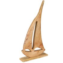 Artikel Deko Segelboot Holz Natur Maritim Tischdeko H57,5cm