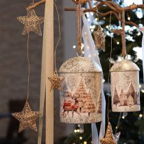 Artikel Deko Sterne 11cm Christbaumschmuck aus Rattan Natur 6er Set