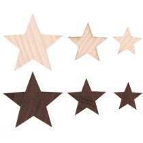 Artikel Deko Sterne Weihnachten Natur Braun Ø3,5–5,5cm 48er-Set für festliche Stimmung