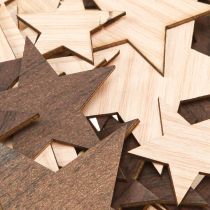 Artikel Deko Sterne Weihnachten Natur Braun Ø3,5–5,5cm 48er-Set für festliche Stimmung