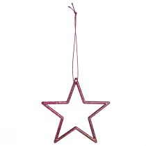 Artikel Weihnachtsdeko Glitzer-Sterne zum Hängen in Berry Glitter, 40er Set, 7,5cm - Festliche Anhänger für Tannenbaum und Fenster